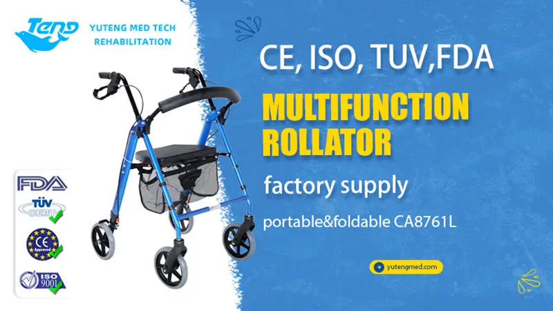 Aluminum Rollator With Seat